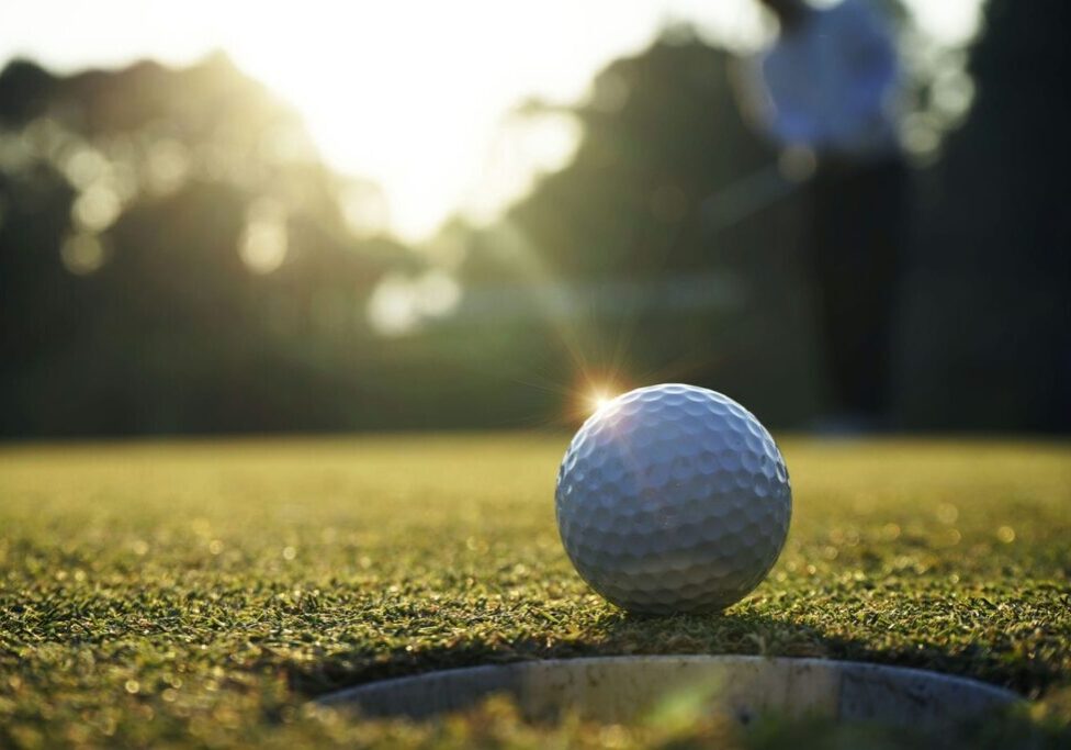 golf ball on the green